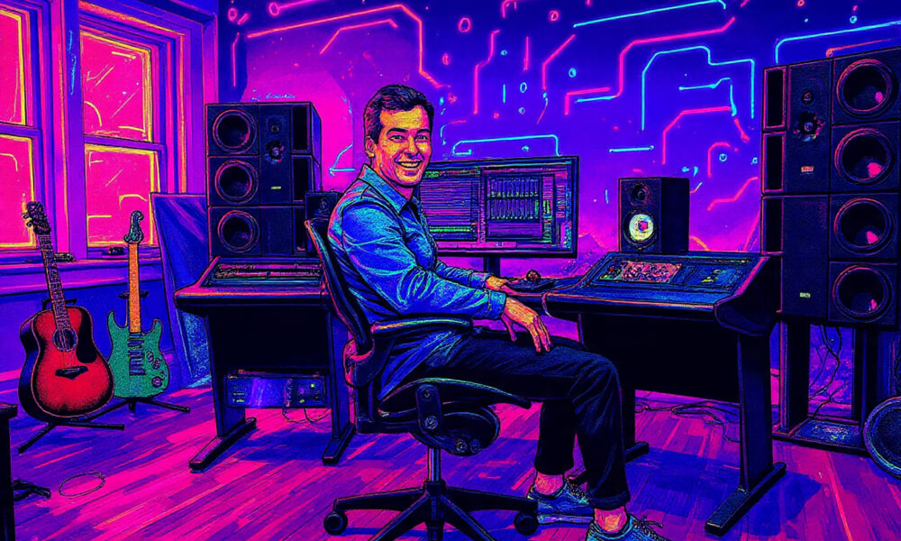 reestilize a imagem em glitch e vaporwave