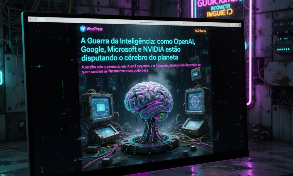 A Guerra da Inteligência: como OpenAI, Google, Microsoft e NVIDIA estão disputando o cérebro do planeta"