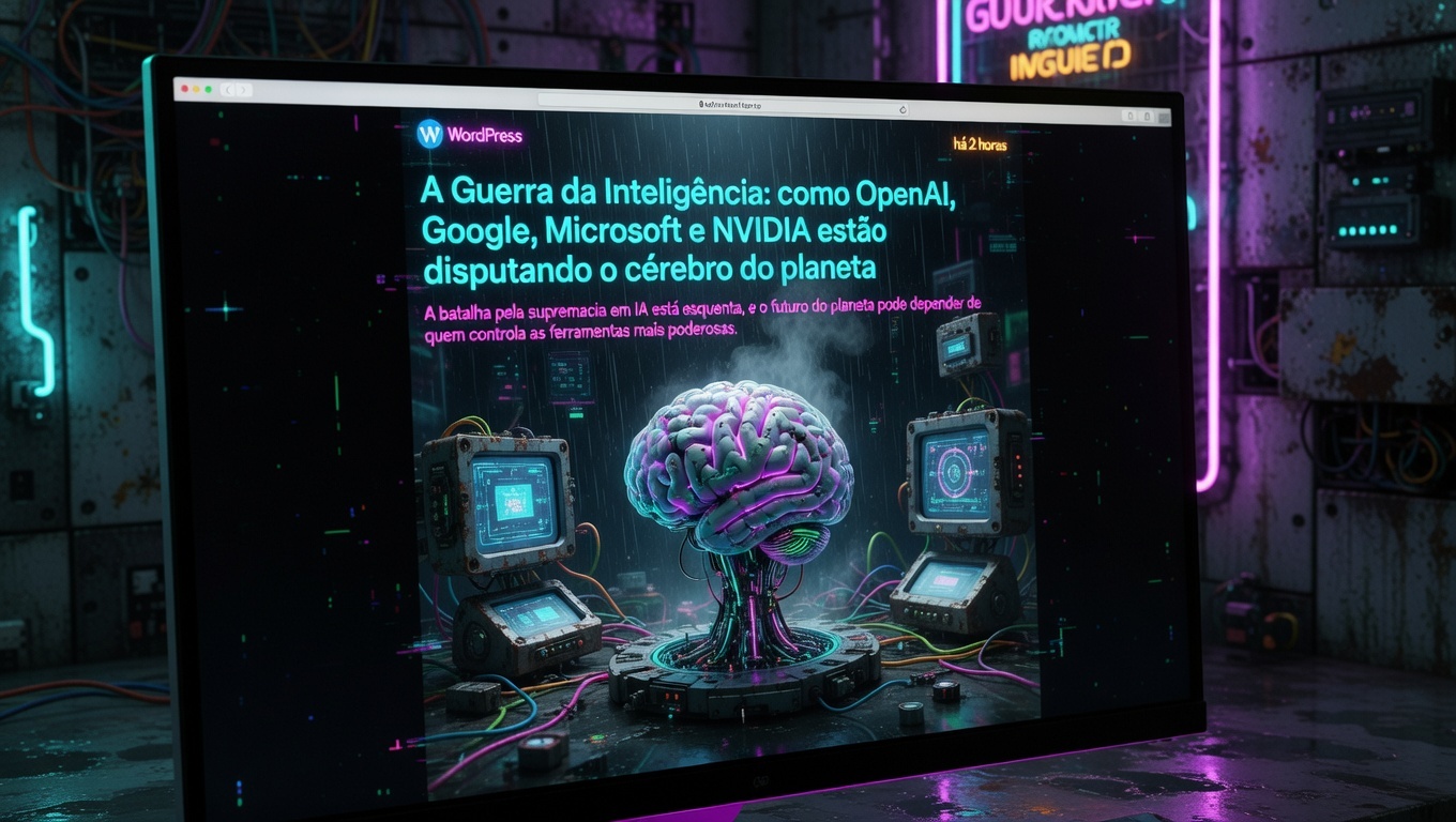 A Guerra da Inteligência: como OpenAI, Google, Microsoft e NVIDIA estão disputando o cérebro do planeta"
