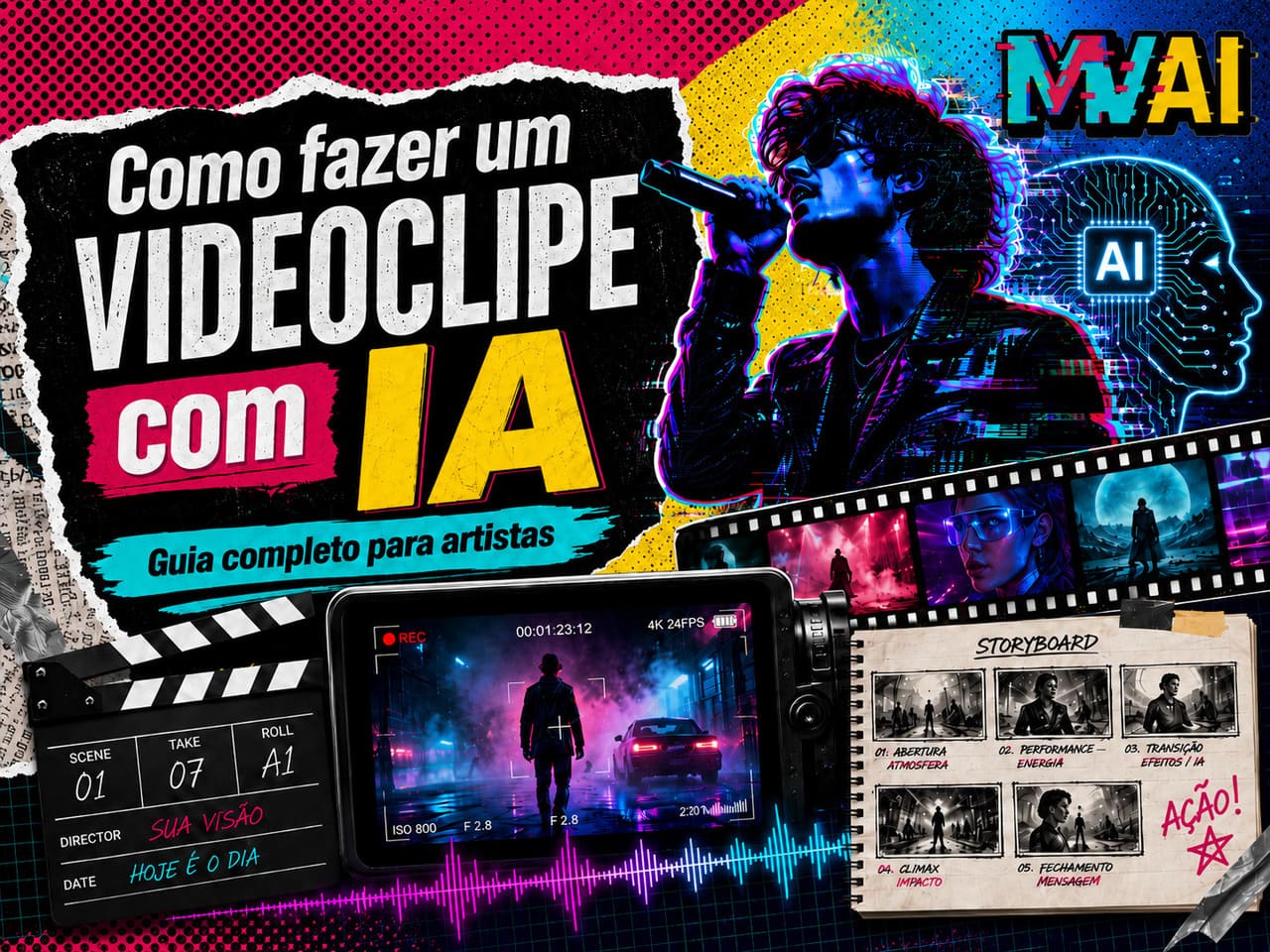 como fazer videoclipe com IA