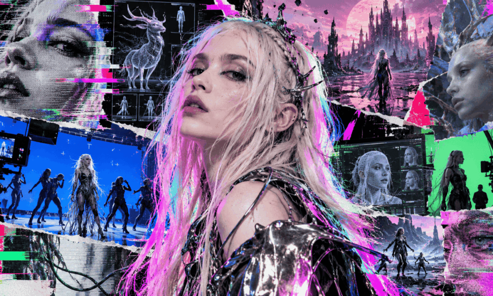 Grimes mistura inteligência artificial e produção humana no clipe de “Accelerando”