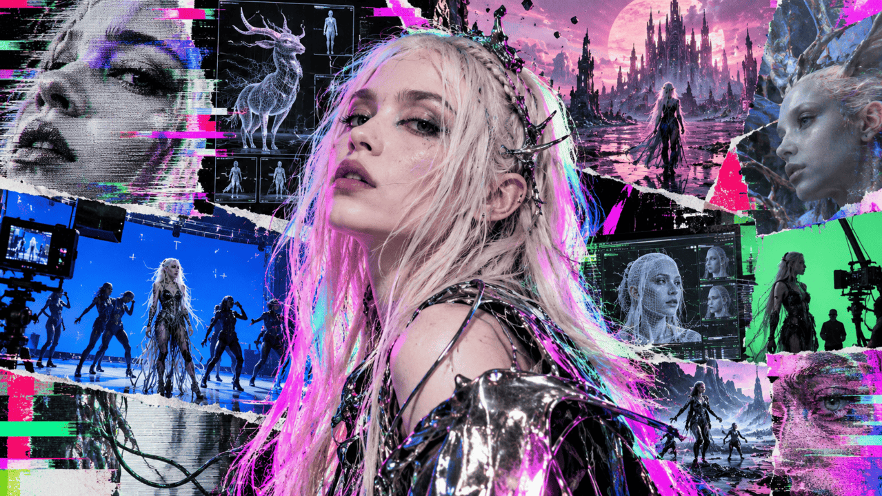 Grimes mistura inteligência artificial e produção humana no clipe de “Accelerando”